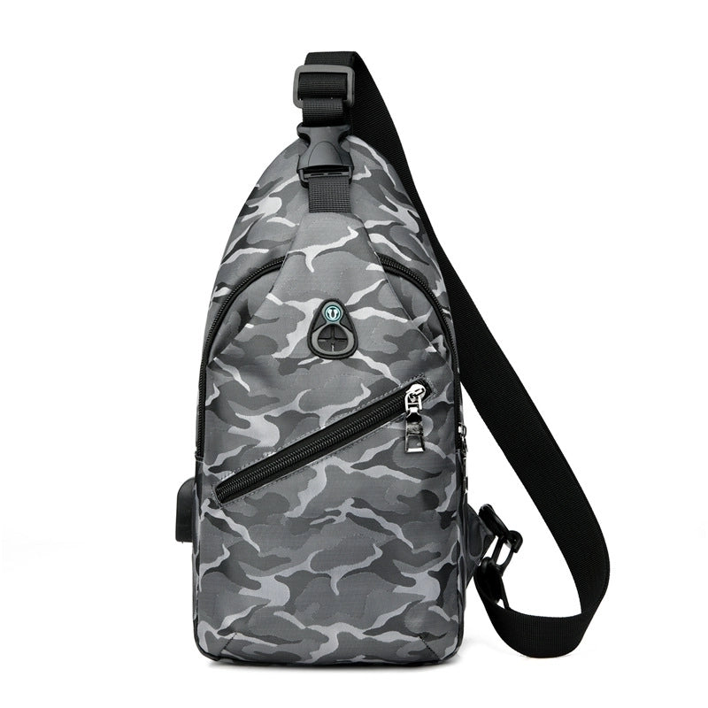 New Fashion Men's Shoulder Messenger Bag Shoulder Bag Korean Leisure Chest Bag Men's Bag