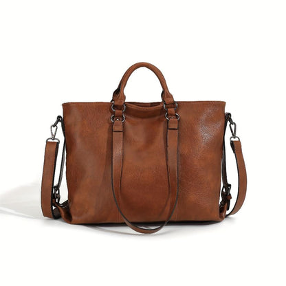 Charlotte’s Elegant Vintage Classic Leather Tote Bag