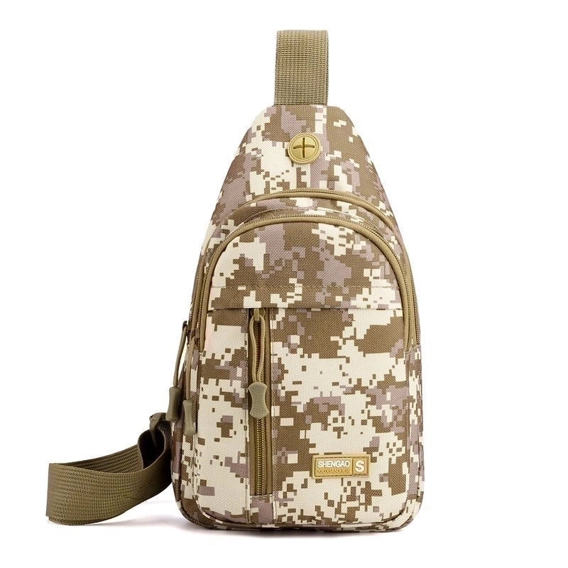 Men's Classic Style Solid Color Oxford Cloth Waist Bags