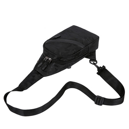 Men's Basic Classic Style Solid Color Polyester Waist Bags