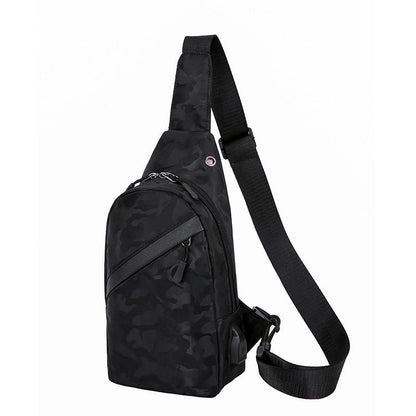 Men's Basic Classic Style Solid Color Polyester Waist Bags