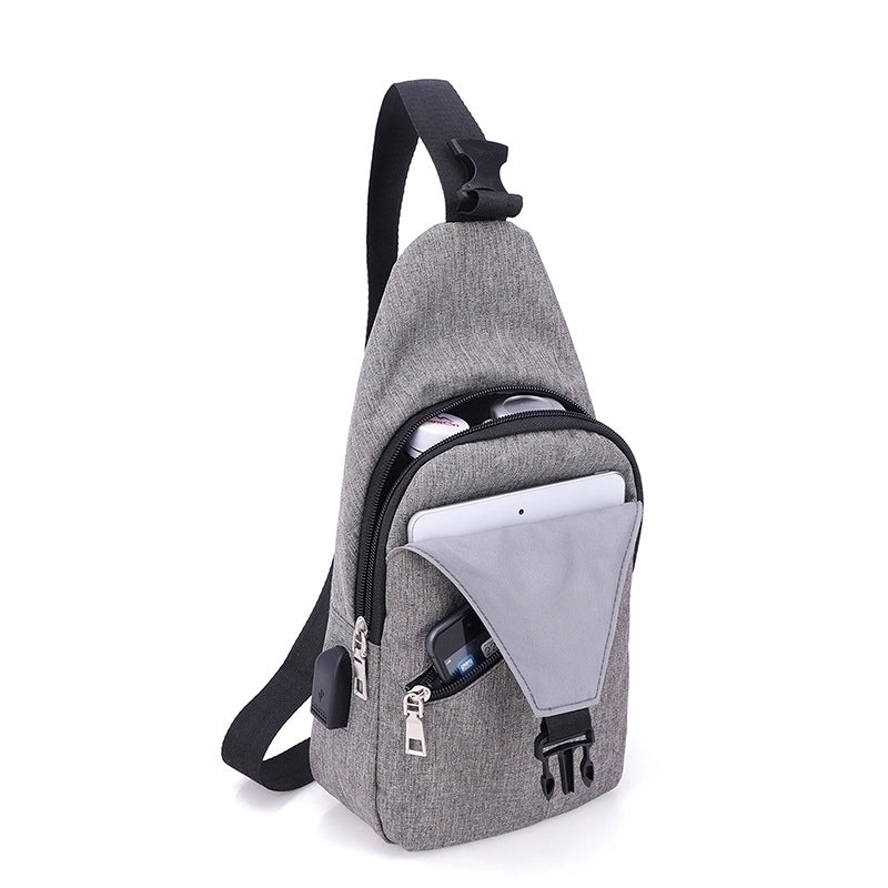 Men's Basic Solid Color Canvas Waist Bags