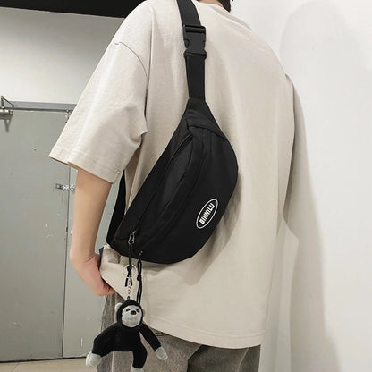 Unisex Vacation Sports Solid Color Nylon Waist Bags