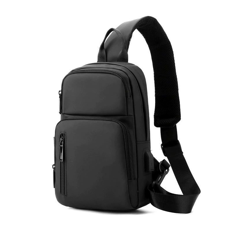 Men's Streetwear Solid Color Polyester Waterproof Waist Bags