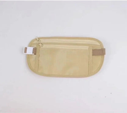 Unisex Solid Color Polyester Zipper Fanny Pack