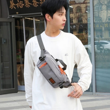 Unisex Solid Color Oxford Cloth Sewing Thread Zipper Fanny Pack