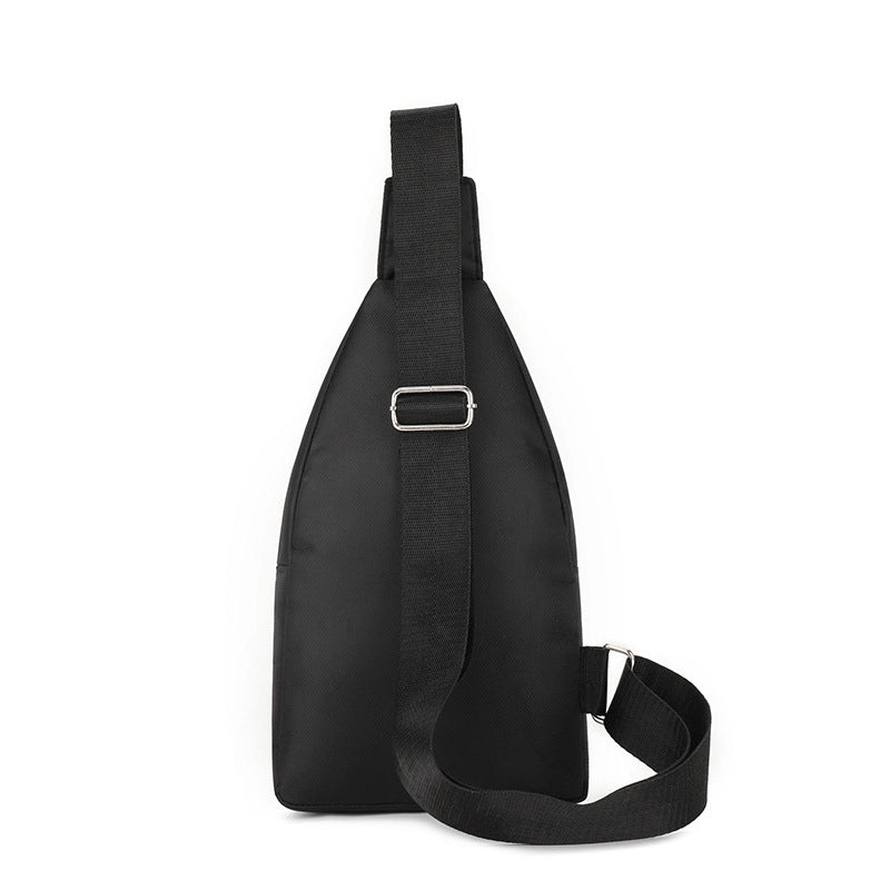 Men's Solid Color Canvas Zipper Fanny Pack