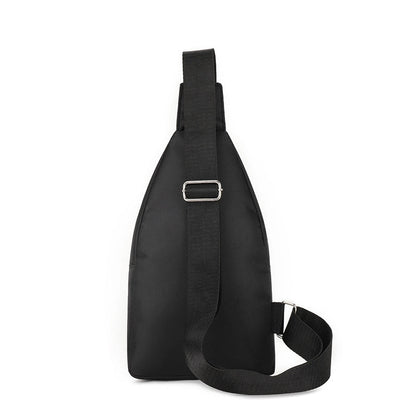 Men's Solid Color Canvas Zipper Fanny Pack