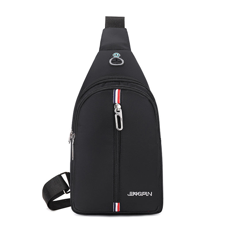 Men's Solid Color Canvas Zipper Fanny Pack