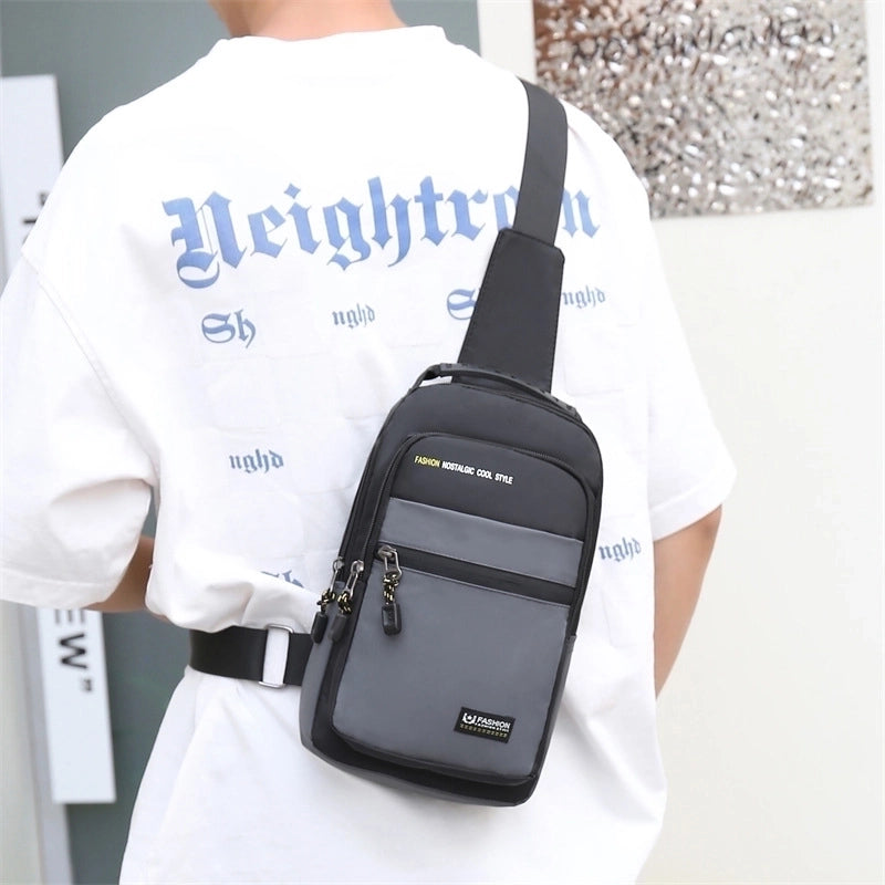 Men's Basic Solid Color Oxford Cloth Waist Bags