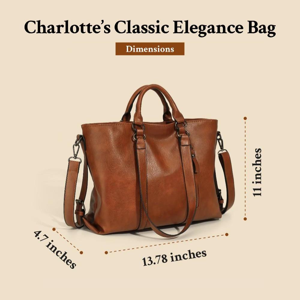 Charlotte’s Elegant Vintage Classic Leather Tote Bag