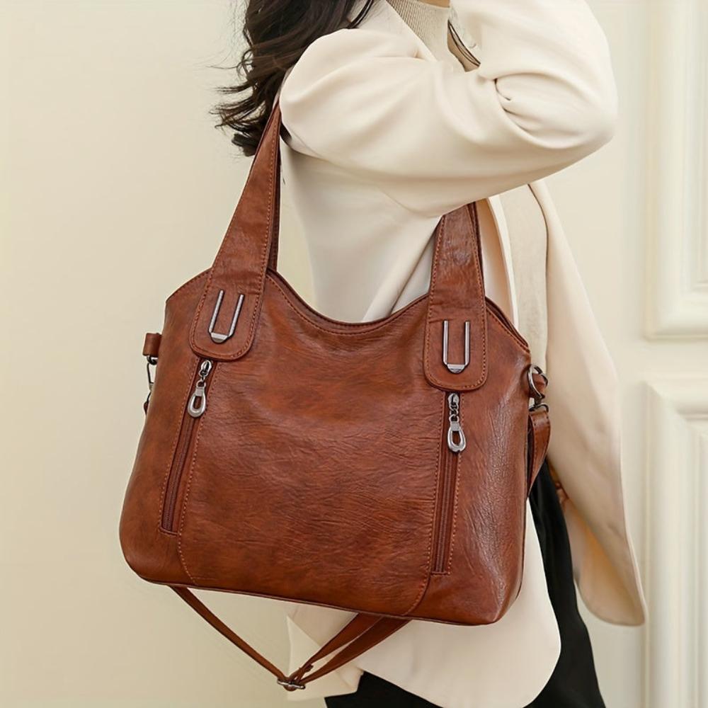 Classic Retro Tote Shoulder Leather Bag