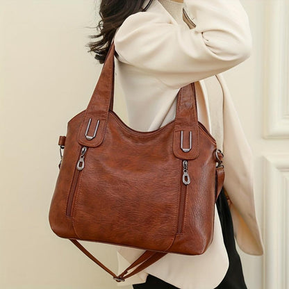 Classic Retro Tote Shoulder Leather Bag