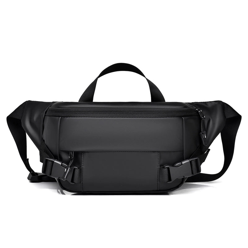 Men's Solid Color Oxford Cloth Zipper Fanny Pack