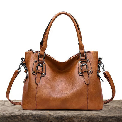 Aurora Charm Luxe Soft Leather Shoulder Satchel