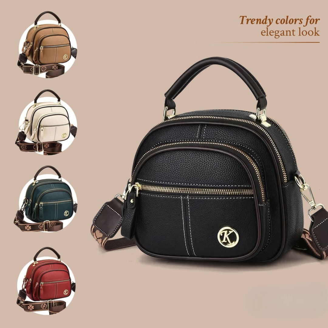 Stylish Leather Bag with Shoulder Strap