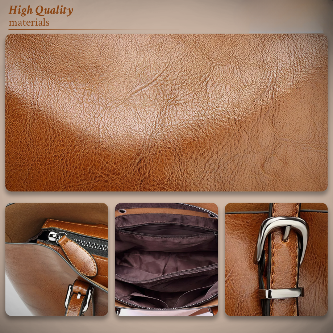 Vintage Leather Shoulder Handbag for Women Fashion