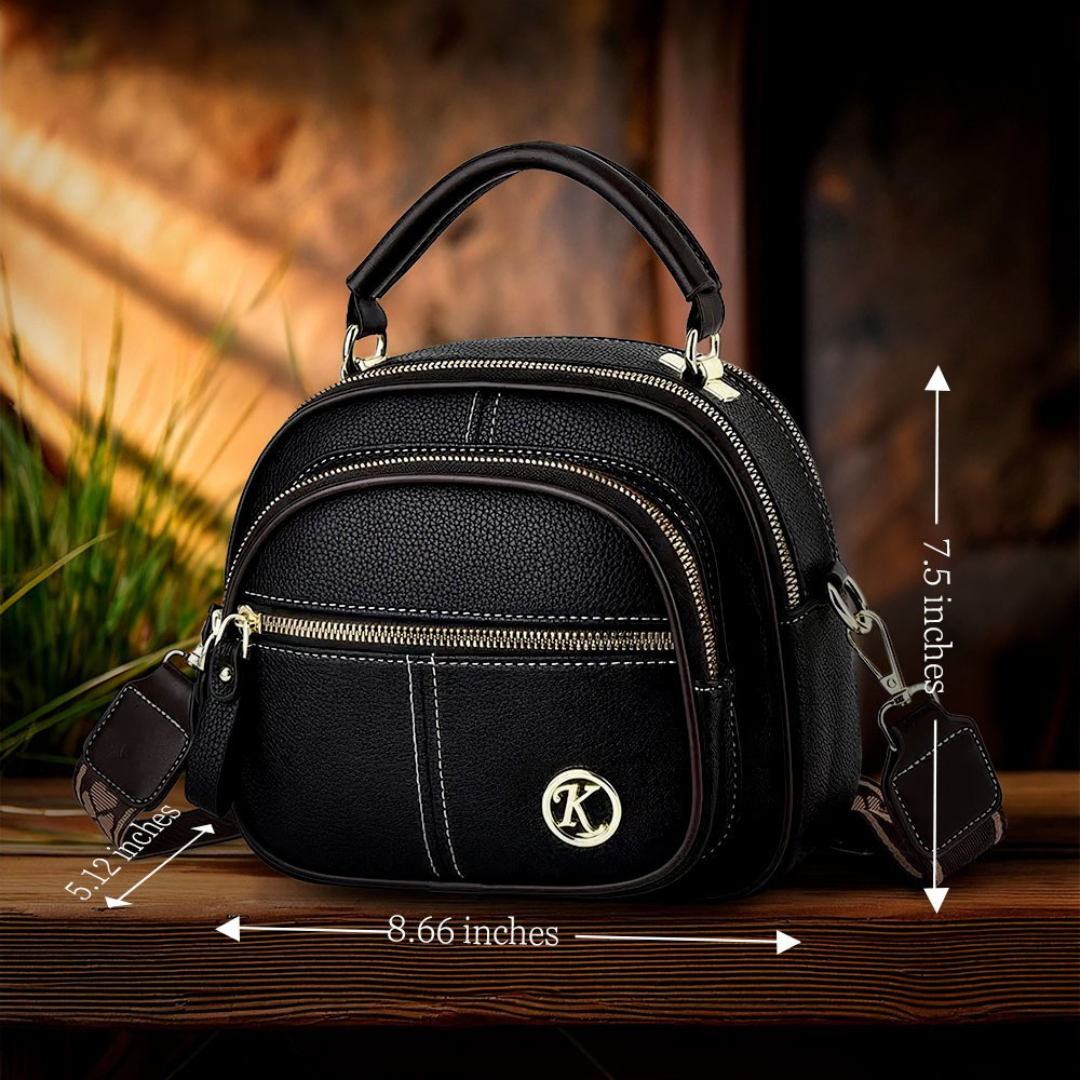 Stylish Leather Bag with Shoulder Strap