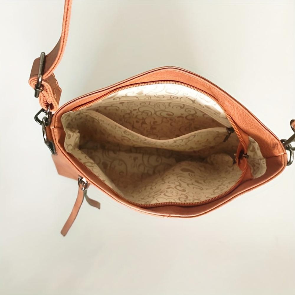 Lena Retro Square Stylish Leather Crossbody Bag