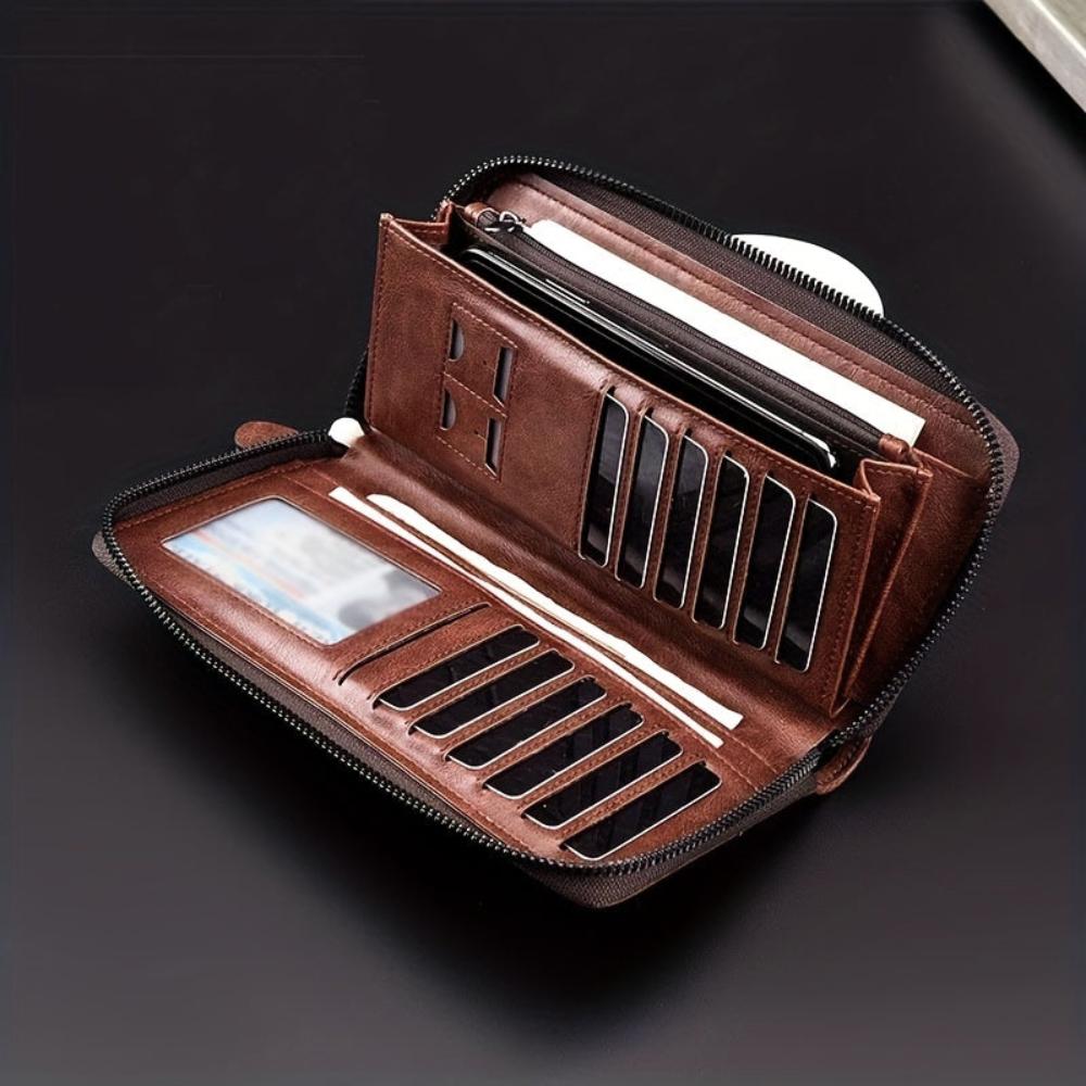 Holden RFID-Protected Leather Zip Clutch Wallet