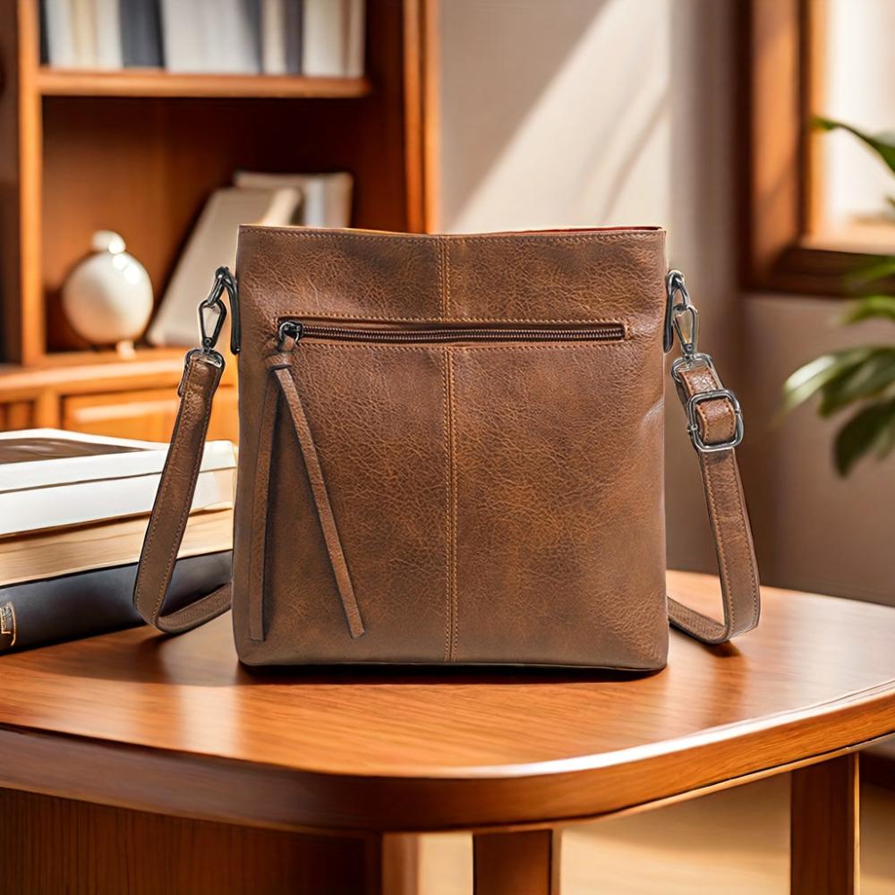 Lena Retro Square Stylish Leather Crossbody Bag