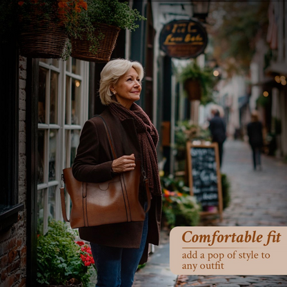 Vintage Leather Shoulder Handbag for Women Fashion