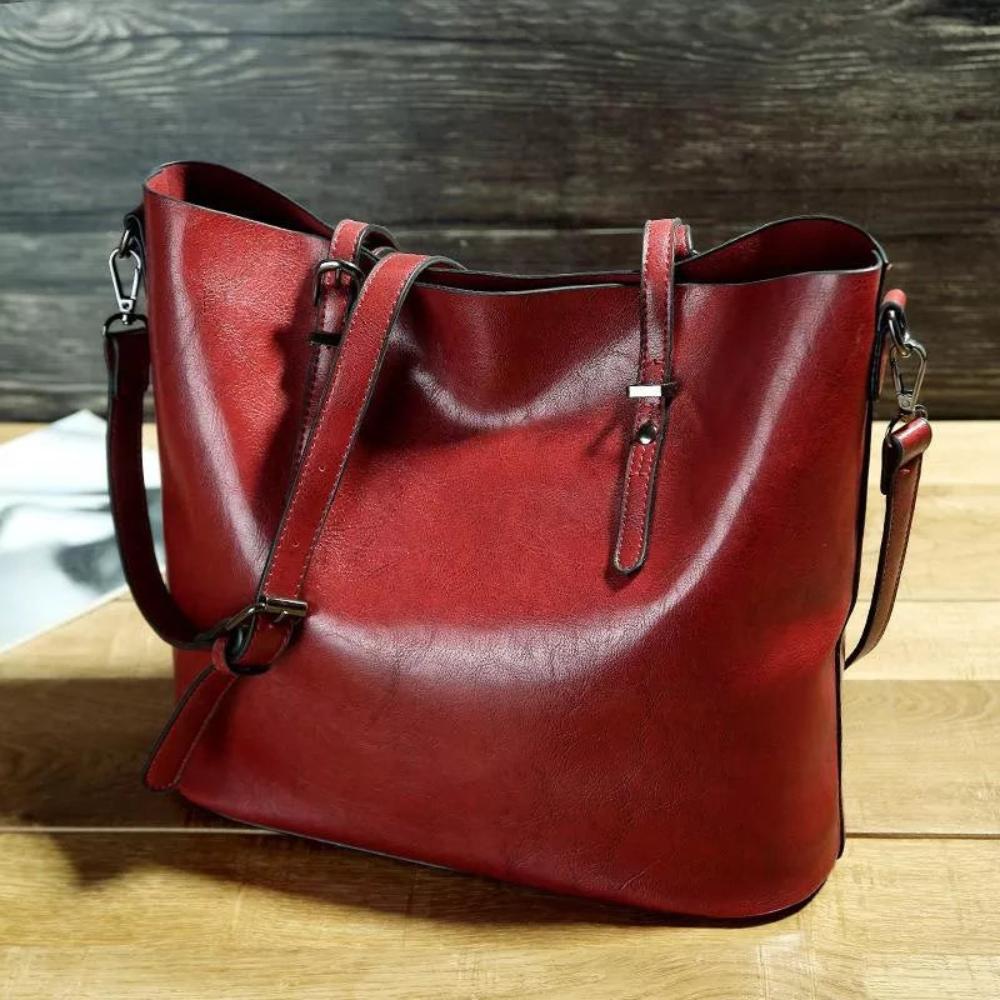 Vintage Leather Shoulder Handbag for Women Fashion