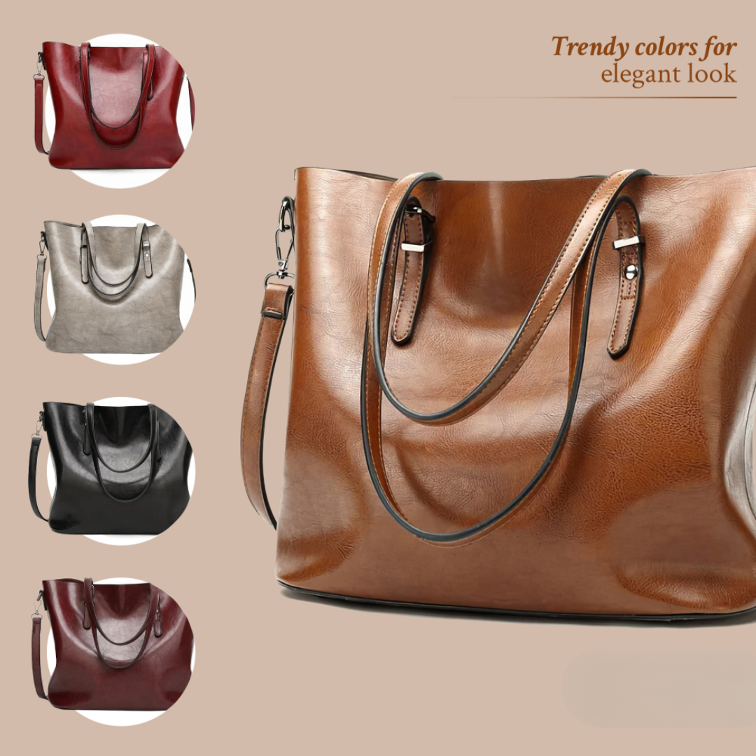 Vintage Leather Shoulder Handbag for Women Fashion