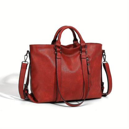 Charlotte’s Elegant Vintage Classic Leather Tote Bag