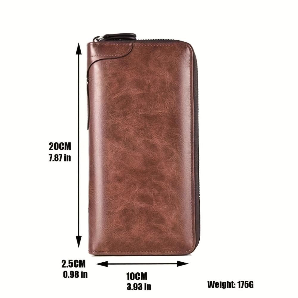 Holden RFID-Protected Leather Zip Clutch Wallet