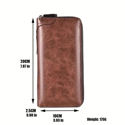Holden RFID-Protected Leather Zip Clutch Wallet