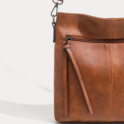 Lena Retro Square Stylish Leather Crossbody Bag