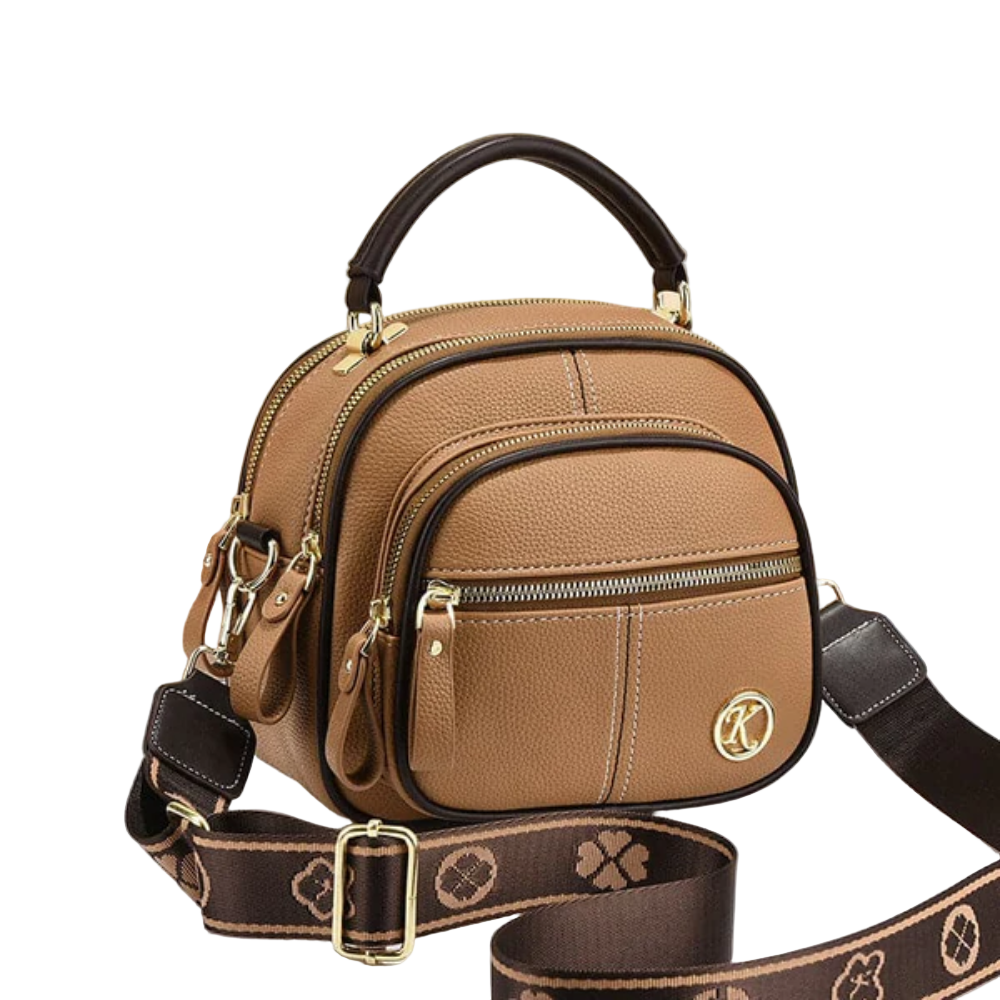 Stylish Leather Bag with Shoulder Strap