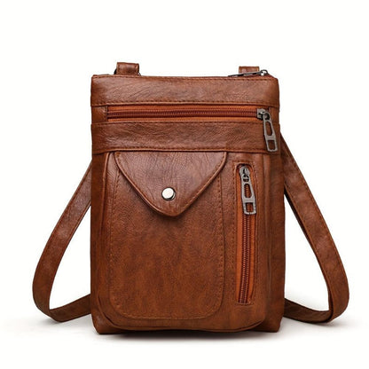 Clara Vintage Leather Crossbody Bag for Women