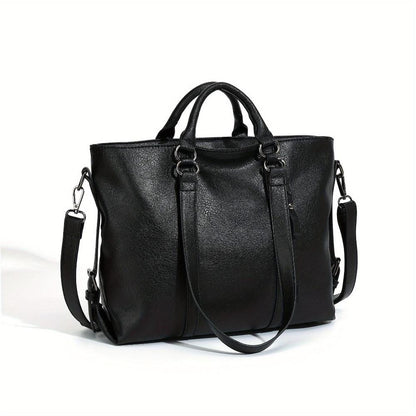 Charlotte’s Elegant Vintage Classic Leather Tote Bag