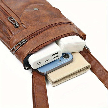 Clara Vintage Leather Crossbody Bag for Women