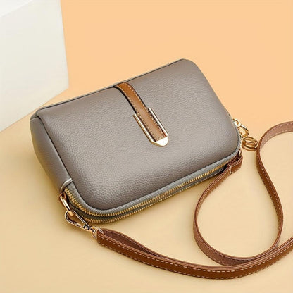 Stylish Embossed Leather Crossbody Bag for Women