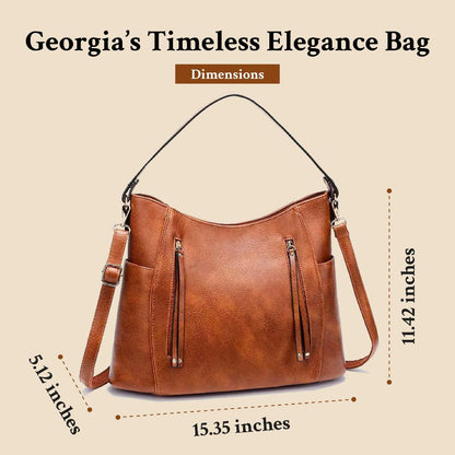Georgia’s Classic Charm Retro-Inspired Shoulder Tote Bag