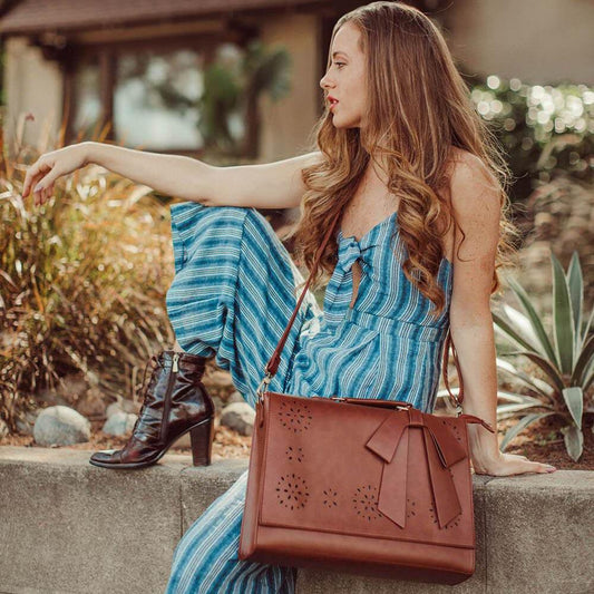 Elegant Bow-Tie Satchel Handbag for Women