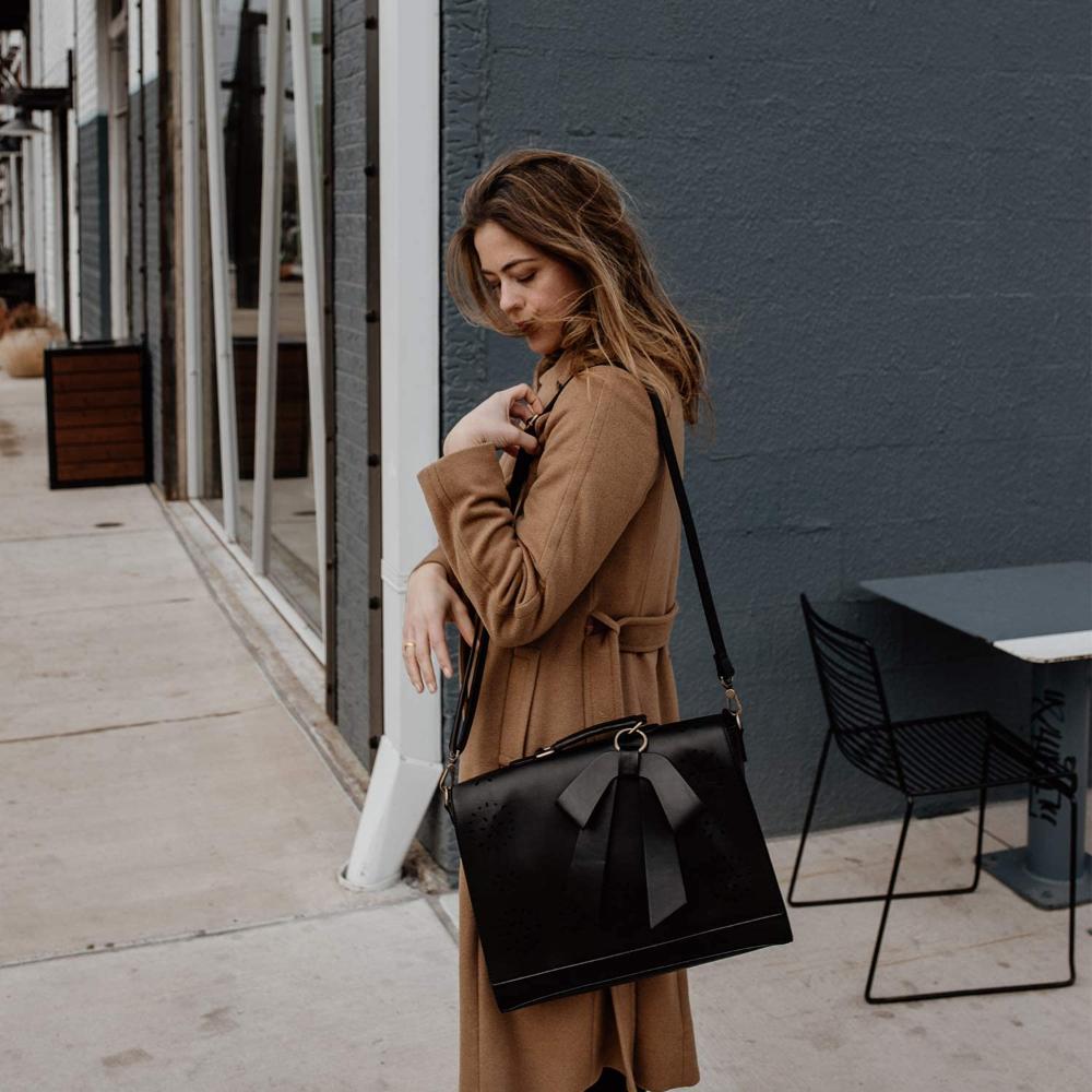 Elegant Bow-Tie Satchel Handbag for Women