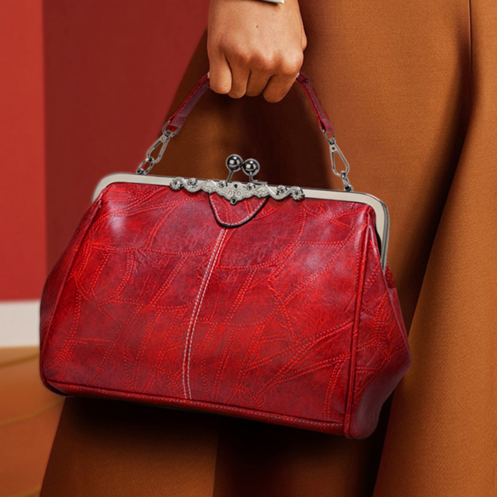 Elegant Retro Vintage Kiss-Lock Handbag