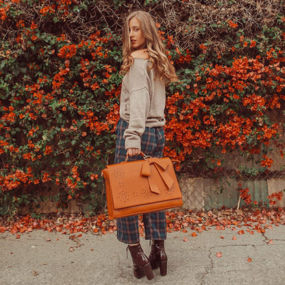 Elegant Bow-Tie Satchel Handbag for Women