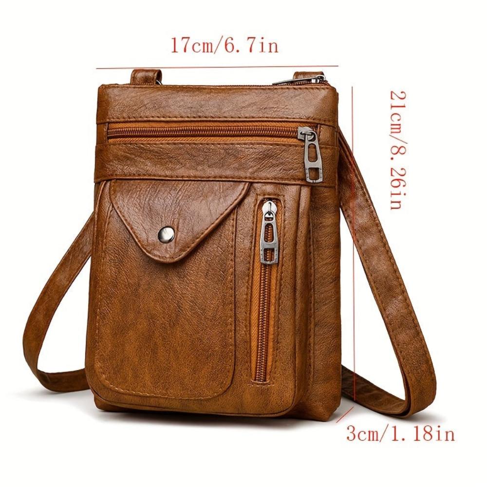 Clara Vintage Leather Crossbody Bag for Women
