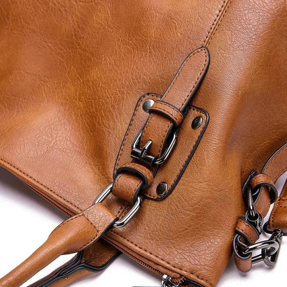 Aurora Charm Luxe Soft Leather Shoulder Satchel