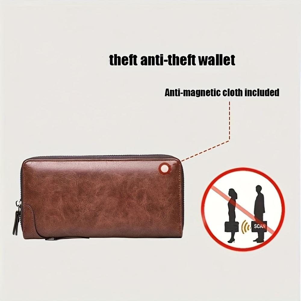 Holden RFID-Protected Leather Zip Clutch Wallet