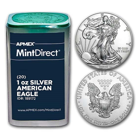 American Silver Eagles (Random Year, 20-Coin MintDirect Tube) 1