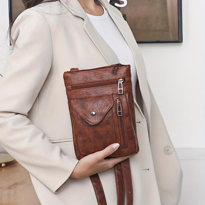 Clara Vintage Leather Crossbody Bag for Women