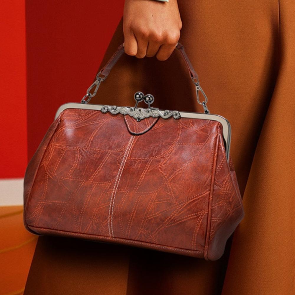 Elegant Retro Vintage Kiss-Lock Handbag