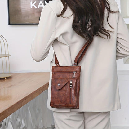 Clara Vintage Leather Crossbody Bag for Women