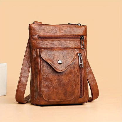 Clara Vintage Leather Crossbody Bag for Women